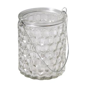 Glas jar  Comb  with handle