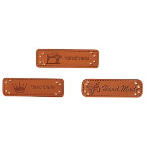 Synthetic leather labels -  Handmade