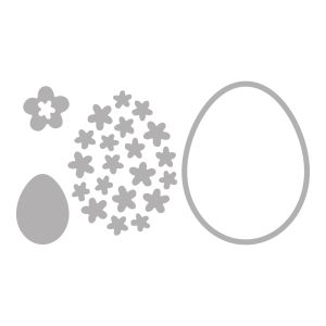Punching stencil Set: Blooming Egg