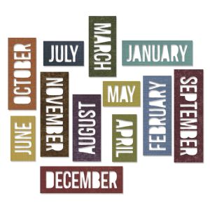 Sizzix Thinlits Set-Calendar Words Block