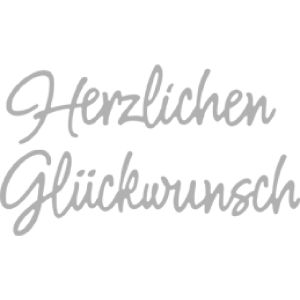 Pochoir à estamper Herzlichen Glückwuns