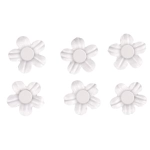 Deco sticker:paper blossoms w.semi-pearl