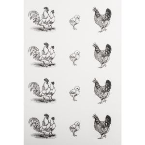 Deco peel away-motif Chicken family