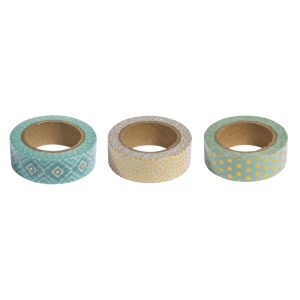 Washi Tape Set Mint/Gold Foil