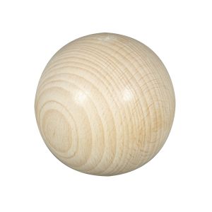 Boules en bois brut, non-percées, ø80mm