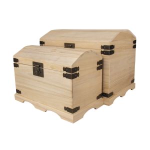 Set de coffres en bois, 2 tailles