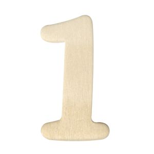 Wooden numbers, 4 cm