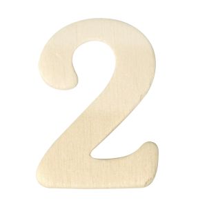 Wooden numbers, 4 cm