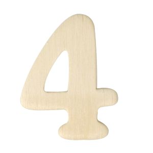 Wooden numbers  4