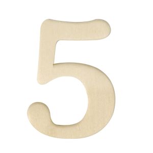 Wooden numbers, 4 cm