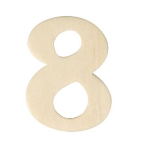 Wooden numbers, 4 cm