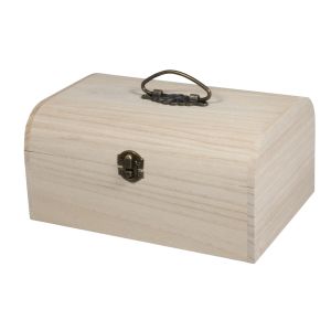 Holz-Koffer mit Antikbeschlag
