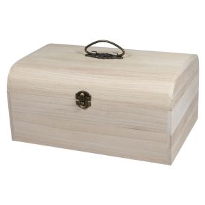 Holz-Koffer mit Antikbeschlag