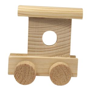 Wagon de queue en bois, 6,5x4,5x7 cm