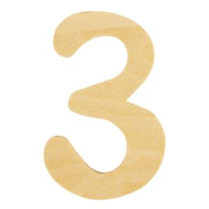 Wooden number FSC Mix Credit, 6cm ø