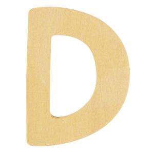 Wooden letter D, FSC Mix Credit, 6cm ø