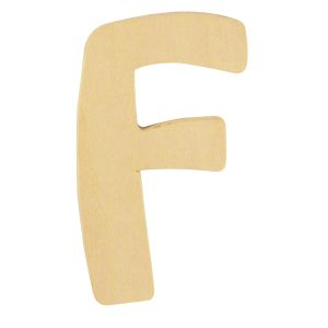 Lettre en bois F FSC Mix Credit, 6cm ø