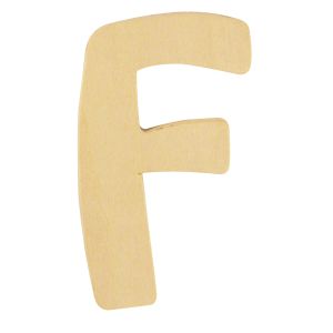 Wooden letter F, FSC Mix Credit, 6cm ø