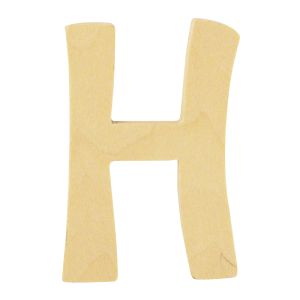 Wooden letter H, FSC Mix Credit, 6cm ø