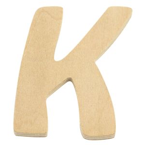 Wooden letter K, FSC Mix Credit, 6cm ø