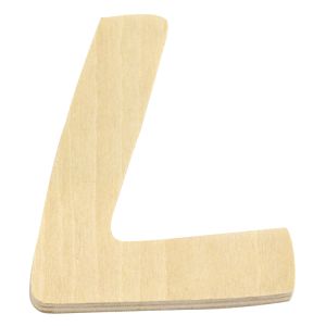 Wooden letter L, FSC Mix Credit, 6cm ø