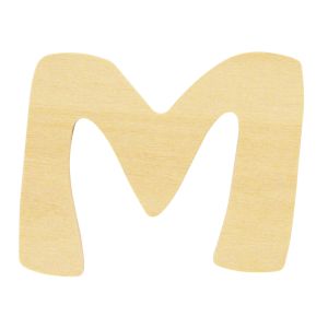 Wooden letter M, FSC Mix Credit, 6cm ø