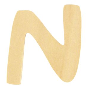 Wooden letter N, FSC Mix Credit, 6cm ø