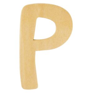 Wooden letter P, FSC Mix Credit, 6cm ø