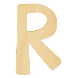 Wooden letter R, FSC Mix Credit, 6cm ø