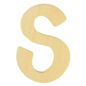 Wooden letter S, FSC Mix Credit, 6cm ø