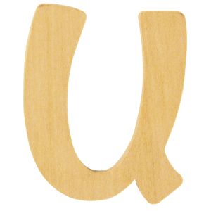 Wooden letter U, FSC Mix Credit, 6cm ø