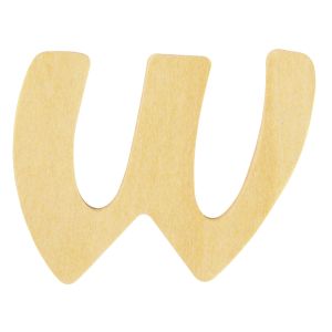 Wooden letter W, FSC Mix Credit, 6cm ø