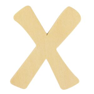 Wooden letter X, FSC Mix Credit, 6cm ø