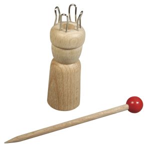 HolzStrickliesel+Nadel,FSC 100%, 2,4cm ø