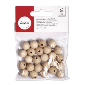 Raw wooden balls, FSC 100%, 12mm ø
