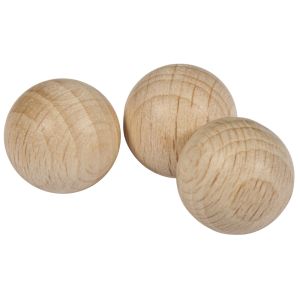 Raw-wood balls, undrilled, 12mm ø