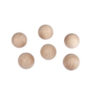 Raw-wood balls, undrilled, 25mm ø