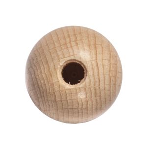 Raw-wood balls, half-drilled, 25mm ø