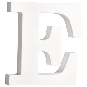 MDF letter   E  , white