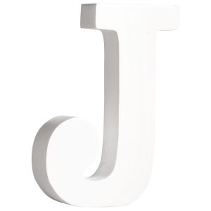 MDF letter   J  , white
