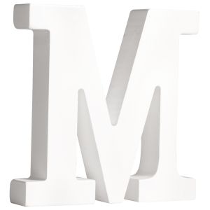 MDF letter   M  , white