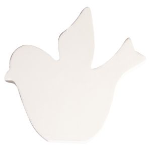 Symbole MDF  Oiseau  , blanc