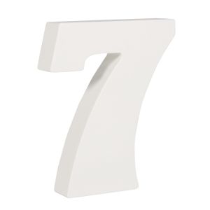 MDF - number  7  , white