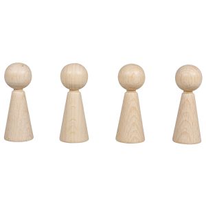 Raw-wooden cone figures FSC 100%