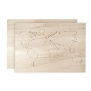 Wood.world map, 2 boards, FSC 100%