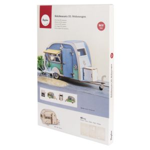 Kit bois cadre motif3D Caravane,FSC 100%