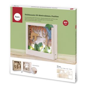 Wooden kit,3D motif frame Sloth,FSC 100%