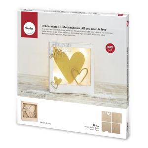 Wood kit 3D motif frames, FSC Mix Credit