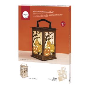 Wood lantern Pumpkin, FSC Mix Credit
