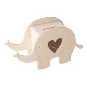 Wooden money box Elephant, FSC 100%
